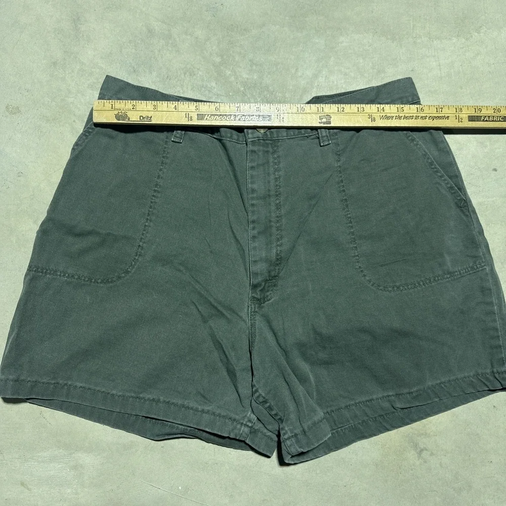 1990s Wrangler Jean Shorts Vintage Green Mom Shorts Size 16 Cotton USA Made